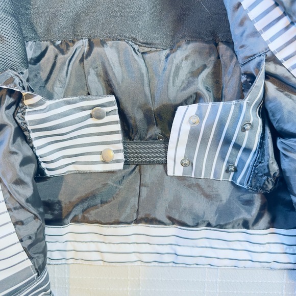 VTG Zonal Hooded Snowboard Jacket M Geo Stripe Waterproof Streetwear Techwear - Picture 8 of 10